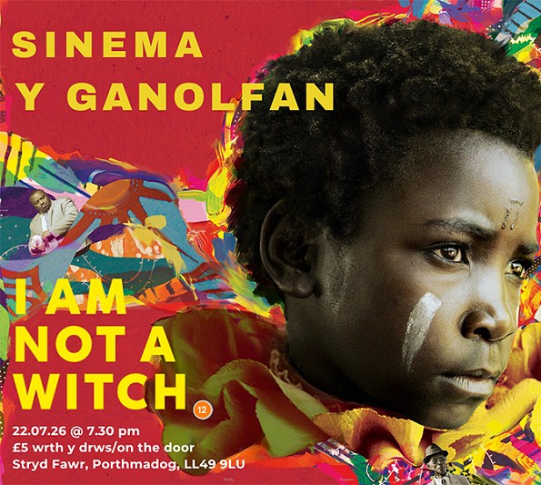 Profile of a  serious looking 9 yr old Zambian girl on a colourful montage background with event description.